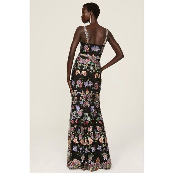 Marchesa Notte Floral Embroidered Gown 🗃️ - Picture 2 of 10